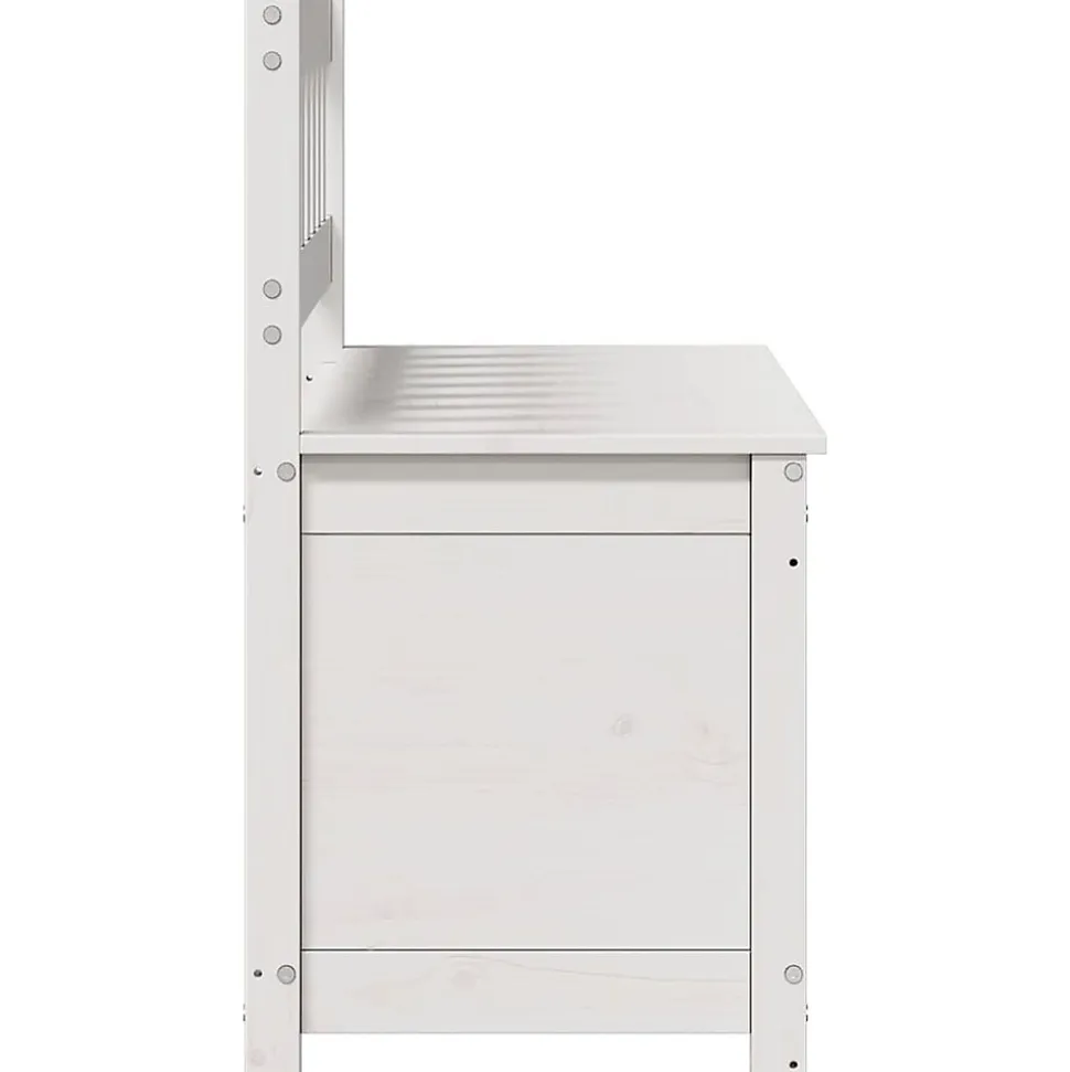 vidaXL Banc Siège de Salon Banc d'Entrée Banc de Rangement Meuble de Salle de Séjour Maison Intérieur Blanc 110x41x76,5 cm 823555