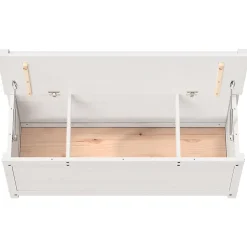 vidaXL Banc Siège de Salon Banc d'Entrée Banc de Rangement Meuble de Salle de Séjour Maison Intérieur Blanc 110x41x76,5 cm 823555