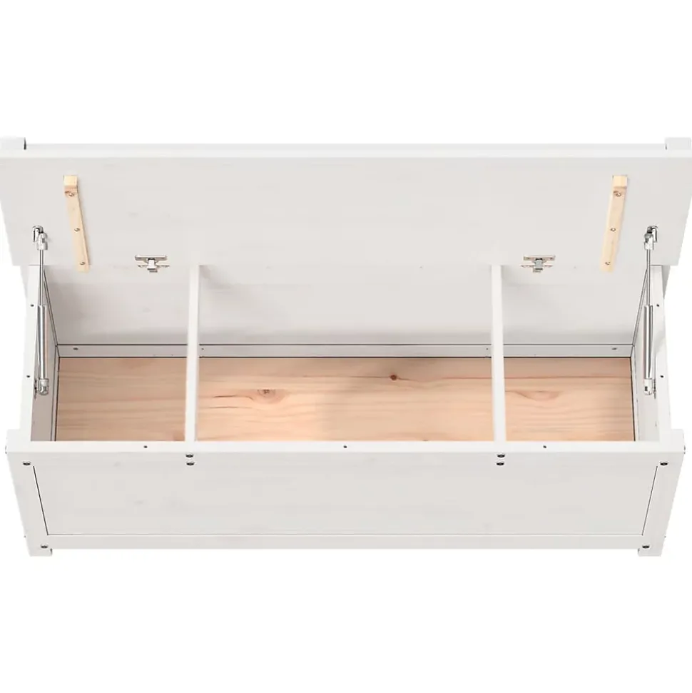 vidaXL Banc Siège de Salon Banc d'Entrée Banc de Rangement Meuble de Salle de Séjour Maison Intérieur Blanc 110x41x76,5 cm 823555