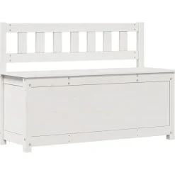 vidaXL Banc Siège de Salon Banc d'Entrée Banc de Rangement Meuble de Salle de Séjour Maison Intérieur Blanc 110x41x76,5 cm 823555