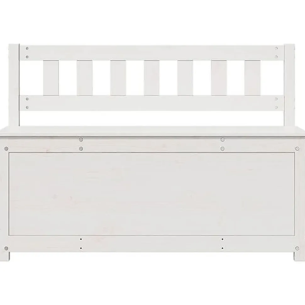 vidaXL Banc Siège de Salon Banc d'Entrée Banc de Rangement Meuble de Salle de Séjour Maison Intérieur Blanc 110x41x76,5 cm 823555