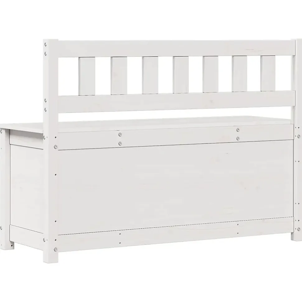 vidaXL Banc Siège de Salon Banc d'Entrée Banc de Rangement Meuble de Salle de Séjour Maison Intérieur Blanc 110x41x76,5 cm 823555