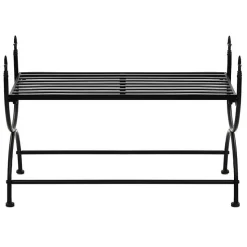 vidaXL Banc Style vintage Métal 83 x 42 x 55 cm Noir