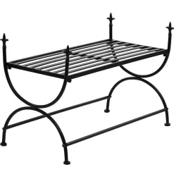 vidaXL Banc Style vintage Métal 83 x 42 x 55 cm Noir