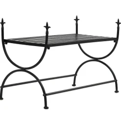 vidaXL Banc Style vintage Métal 83 x 42 x 55 cm Noir
