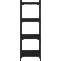 VidaXL Bibliothèque à 4 niveaux noir 40x30x120 cm bois d'ingénierie 837632