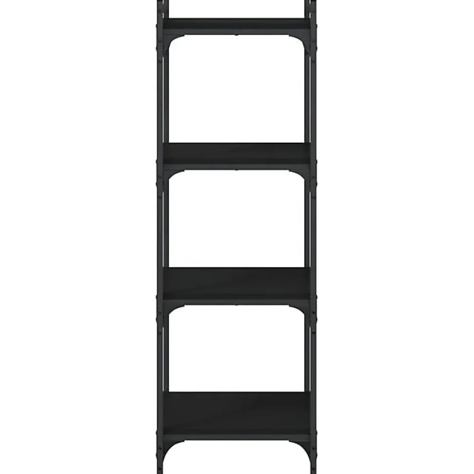 VidaXL Bibliothèque à 4 niveaux noir 40x30x120 cm bois d'ingénierie 837632