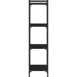 VidaXL Bibliothèque à 4 niveaux noir 40x30x120 cm bois d'ingénierie 837632
