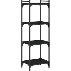 VidaXL Bibliothèque à 4 niveaux noir 40x30x120 cm bois d'ingénierie 837632