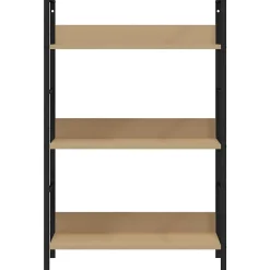 vidaXL Bibliothèque à 3 niveaux Chêne 60x27,6x90,5 cm Aggloméré