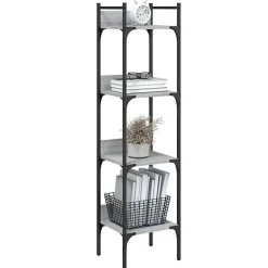 VidaXL Bibliothèque à 4 niveaux sonoma gris 35x30x138,5 cm 838851