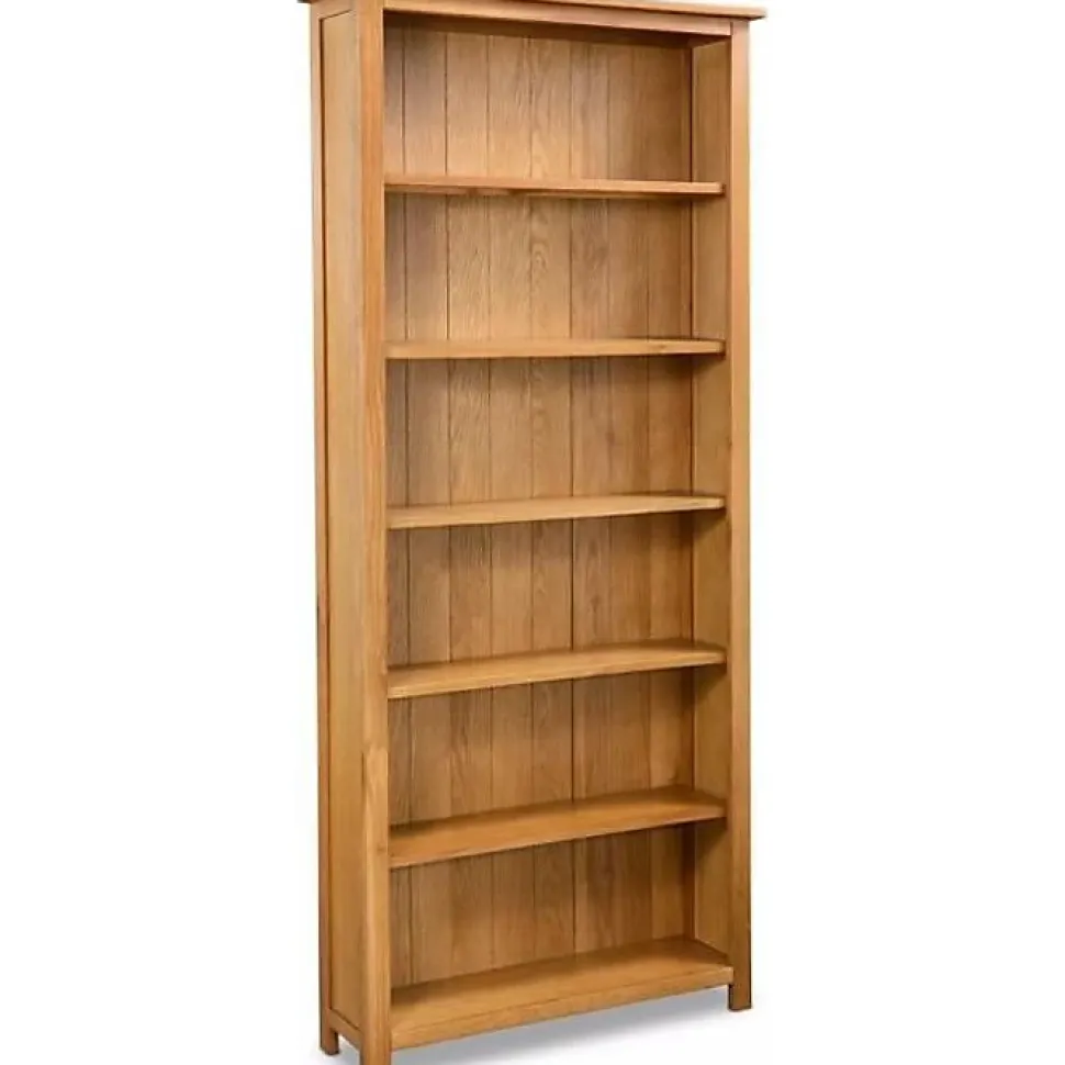 VidaXL Bibliothèque à 6 étagères 80x22,5x180 cm Bois de chêne massif