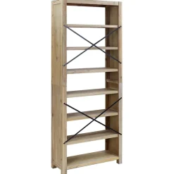 VidaXL Bibliothèque 7 niveaux 80x30x200 cm Bois solide d'acacia 345082