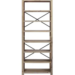 VidaXL Bibliothèque 7 niveaux 80x30x200 cm Bois solide d'acacia 345082