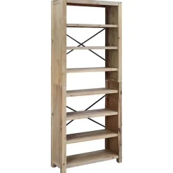 VidaXL Bibliothèque 7 niveaux 80x30x200 cm Bois solide d'acacia 345082