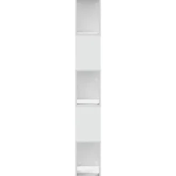 vidaXL Bibliothèque 5 niveaux blanc 45x23,5x162,5 cm bois d'ingénierie, étagère, étagère à livres, support de livre, armoire 85278