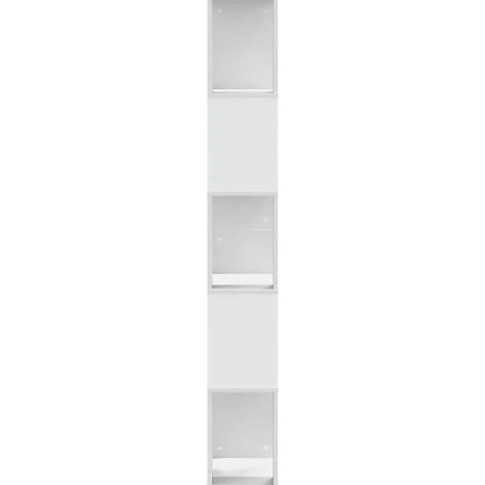 vidaXL Bibliothèque 5 niveaux blanc 45x23,5x162,5 cm bois d'ingénierie, étagère, étagère à livres, support de livre, armoire 85278