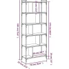 VidaXL Bibliothèque 6 niveaux chêne fumé 76x32x192cm bois d'ingénierie 833947