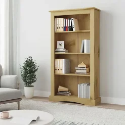 vidaXL Bibliothèque 4 niveaux Gamme Corona Pin mexicain 81x29x150 cm 243743