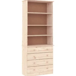 vidaXL Bibliothèque avec tiroirs ALTA 77x35x186,5cm bois massif de pin 353953