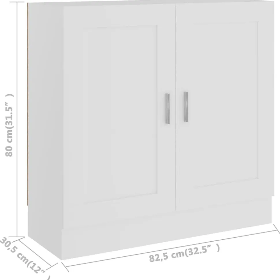VidaXL Bibliothèque Blanc 82,5x30,5x80 cm Bois d'ingénierie 802705