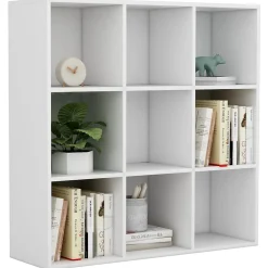 vidaXL Bibliothèque Blanc 98x30x98 cm Aggloméré