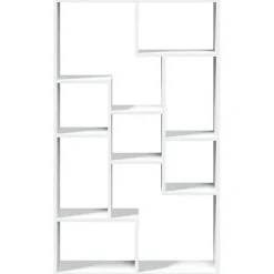 vidaXL Bibliothèque blanc 72x20x120 cm bois d'ingénierie, étagère, étagère de rangement, support à livres, étagère à livres, 85815