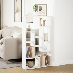 vidaXL Bibliothèque blanc 72x20x120 cm bois d'ingénierie, étagère, étagère de rangement, support à livres, étagère à livres, 85815