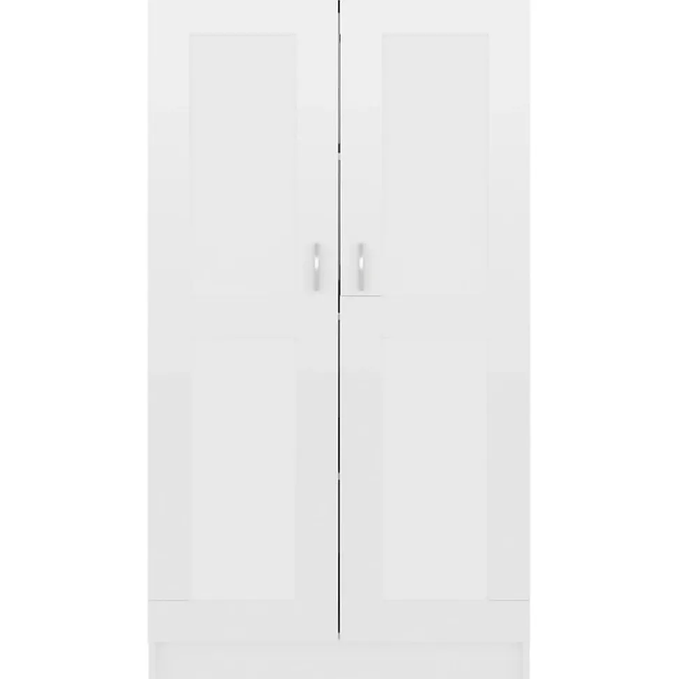 VidaXL Bibliothèque Blanc brillant 82,5x30,5x150 cm Aggloméré