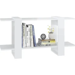 VidaXL Bibliothèque Blanc brillant 100x30x51 cm Bois d'ingénierie