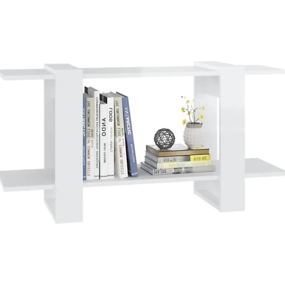 VidaXL Bibliothèque Blanc brillant 100x30x51 cm Bois d'ingénierie