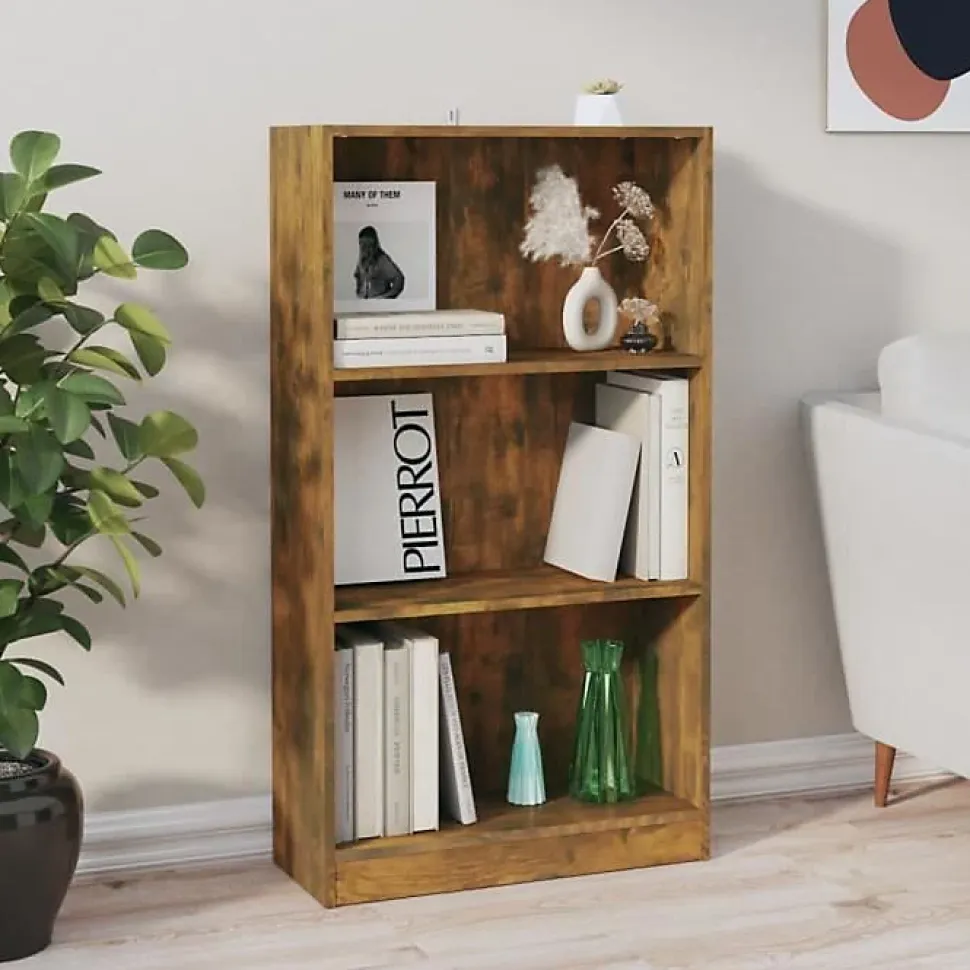 VidaXL Bibliothèque Chêne fumé 60x24x109 cm Bois d'ingénierie 815087