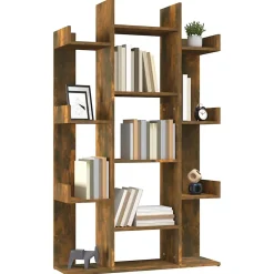 vidaXL Bibliothèque Chêne fumé 86x25,5x140 cm Bois d'ingénierie 816002