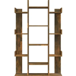 vidaXL Bibliothèque Chêne fumé 86x25,5x140 cm Bois d'ingénierie 816002