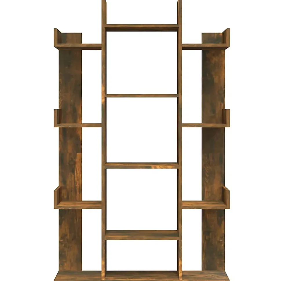 vidaXL Bibliothèque Chêne fumé 86x25,5x140 cm Bois d'ingénierie 816002