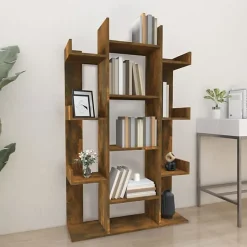vidaXL Bibliothèque Chêne fumé 86x25,5x140 cm Bois d'ingénierie 816002