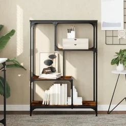 VidaXL Bibliothèque chêne sonoma 81x36x115 cm bois ingénierie et acier 835406