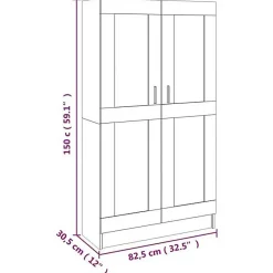 VidaXL Bibliothèque Chêne sonoma 82,5x30,5x150 cm Aggloméré