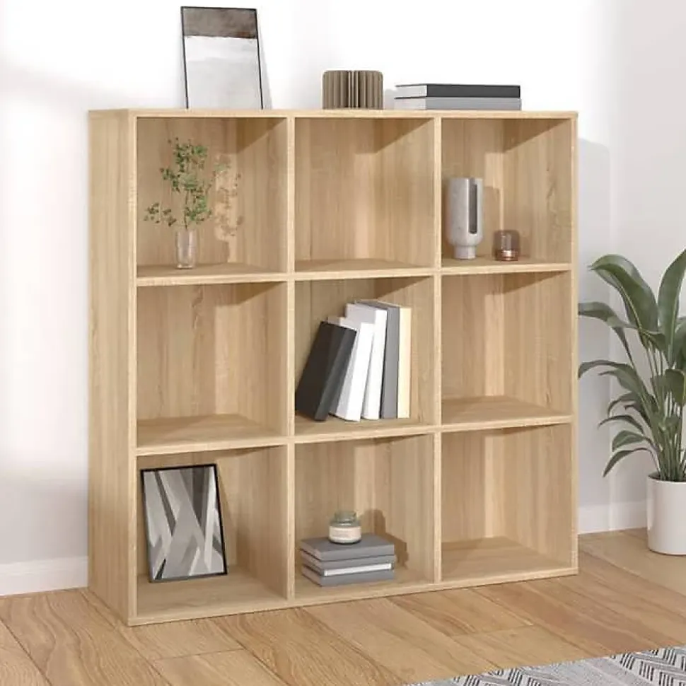 vidaXL Bibliothèque Chêne sonoma 98x30x98 cm Aggloméré