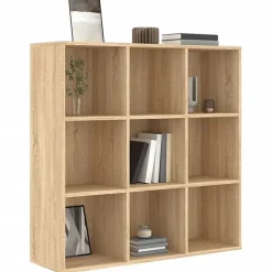 vidaXL Bibliothèque Chêne sonoma 98x30x98 cm Aggloméré