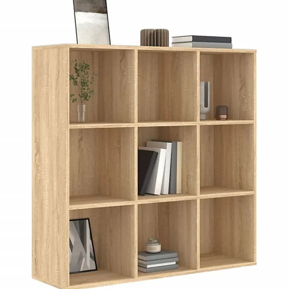 vidaXL Bibliothèque Chêne sonoma 98x30x98 cm Aggloméré