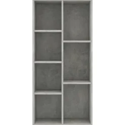 VidaXL Bibliothèque Gris béton 50x25x106 cm Aggloméré