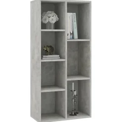 VidaXL Bibliothèque Gris béton 50x25x106 cm Aggloméré