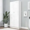 vidaXL Bibliothèque, Meuble de Rangement avec Compartiment, Armoire à Livres Salon Salle de Séjour Intérieur, Blanc Bois 802732
