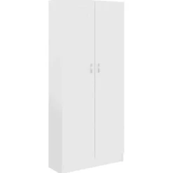 vidaXL Bibliothèque, Meuble de Rangement avec Compartiment, Armoire à Livres Salon Salle de Séjour Intérieur, Blanc Bois 802732