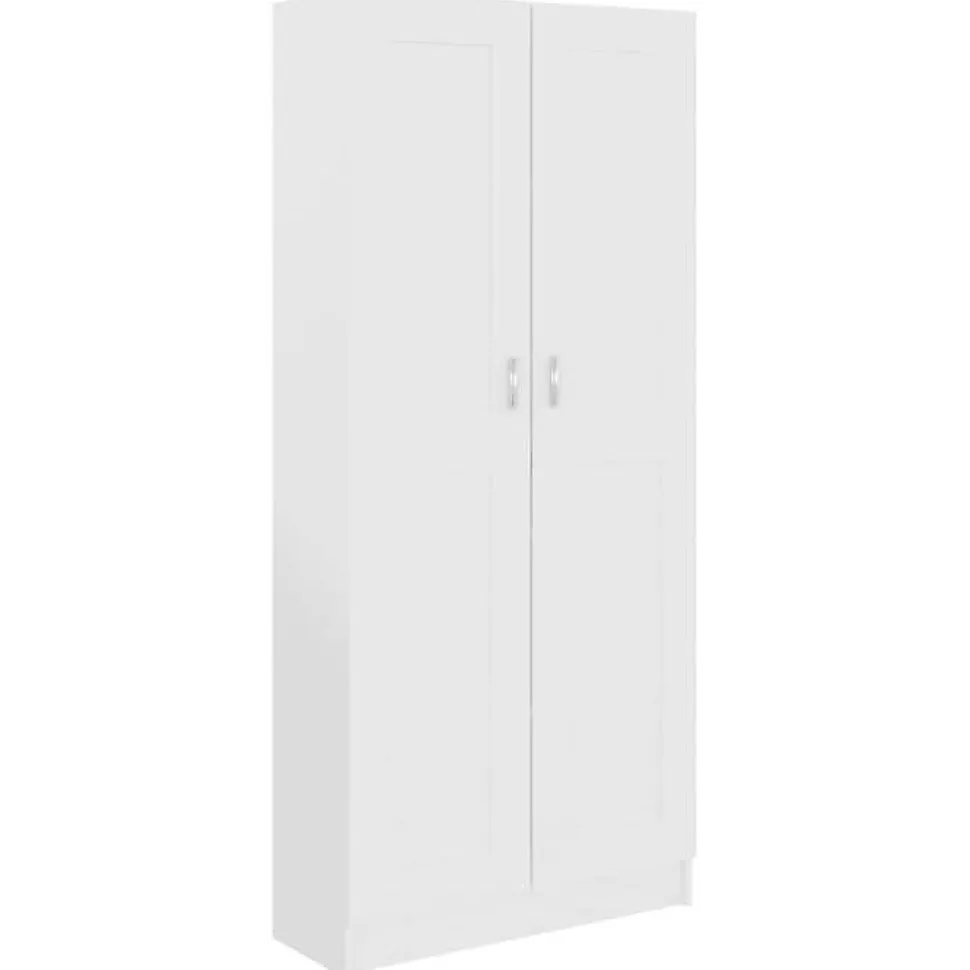 vidaXL Bibliothèque, Meuble de Rangement avec Compartiment, Armoire à Livres Salon Salle de Séjour Intérieur, Blanc Bois 802732