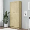 vidaXL Bibliothèque, Meuble de Rangement avec Compartiment, Armoire à Livres Salon Salle de Séjour Intérieur, Chêne Sonoma 802735