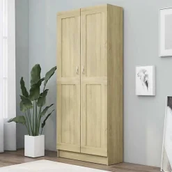vidaXL Bibliothèque, Meuble de Rangement avec Compartiment, Armoire à Livres Salon Salle de Séjour Intérieur, Chêne Sonoma 802735