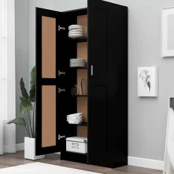 vidaXL Bibliothèque, Meuble de Rangement avec Compartiment, Armoire à Livres Salon Salle de Séjour Intérieur, Noir Bois 802733