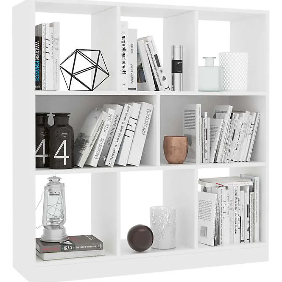 vidaXL Bibliothèque, Meuble de Rangement avec Compartiment, Armoire à Livres Salon Salle de Séjour Intérieur, Moderne, Blanc 80017